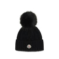 Moncler Moncler Black Wool Oves Aries Beanie