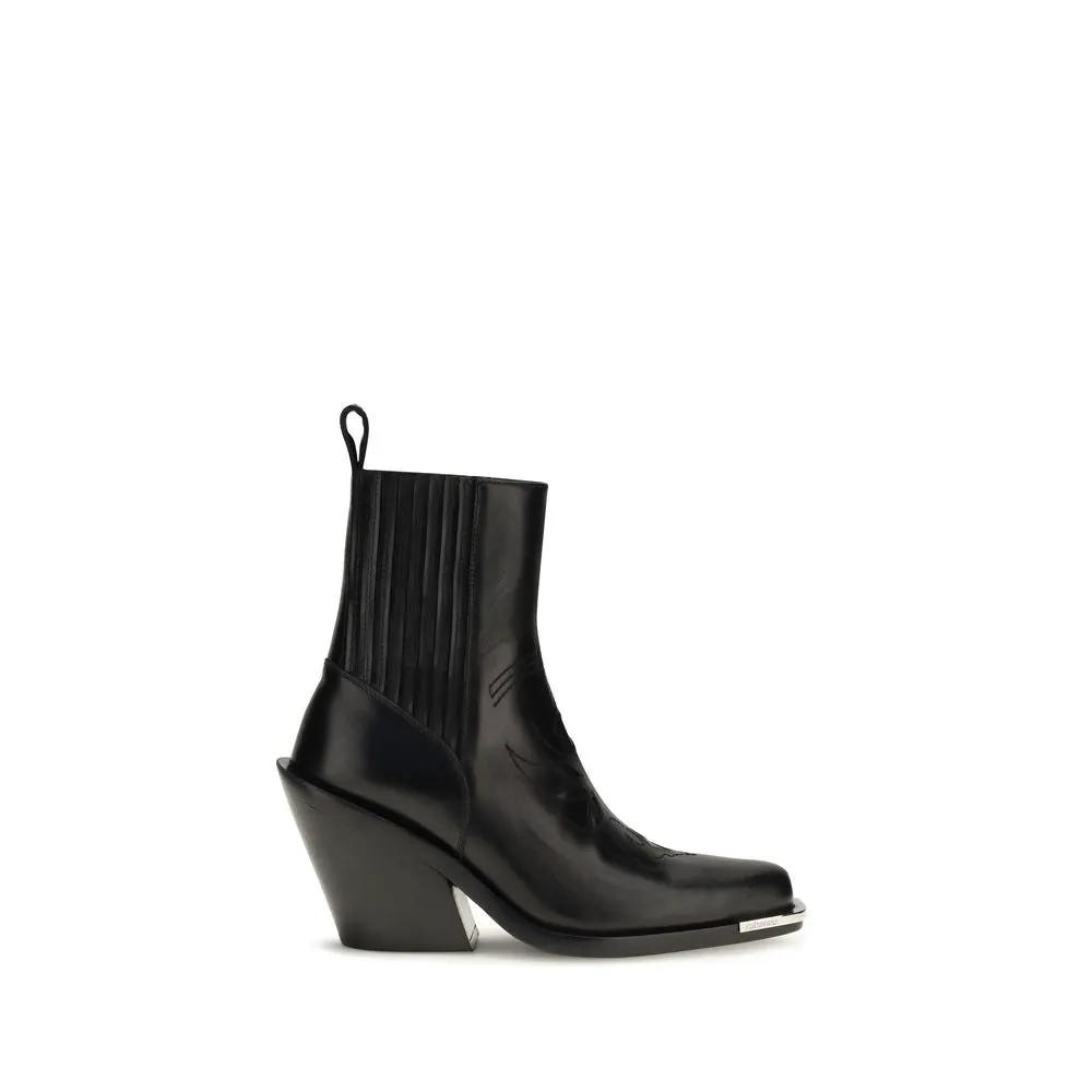Rabanne Rabanne Black Calf Leather Bos Taurus Ankle Boots