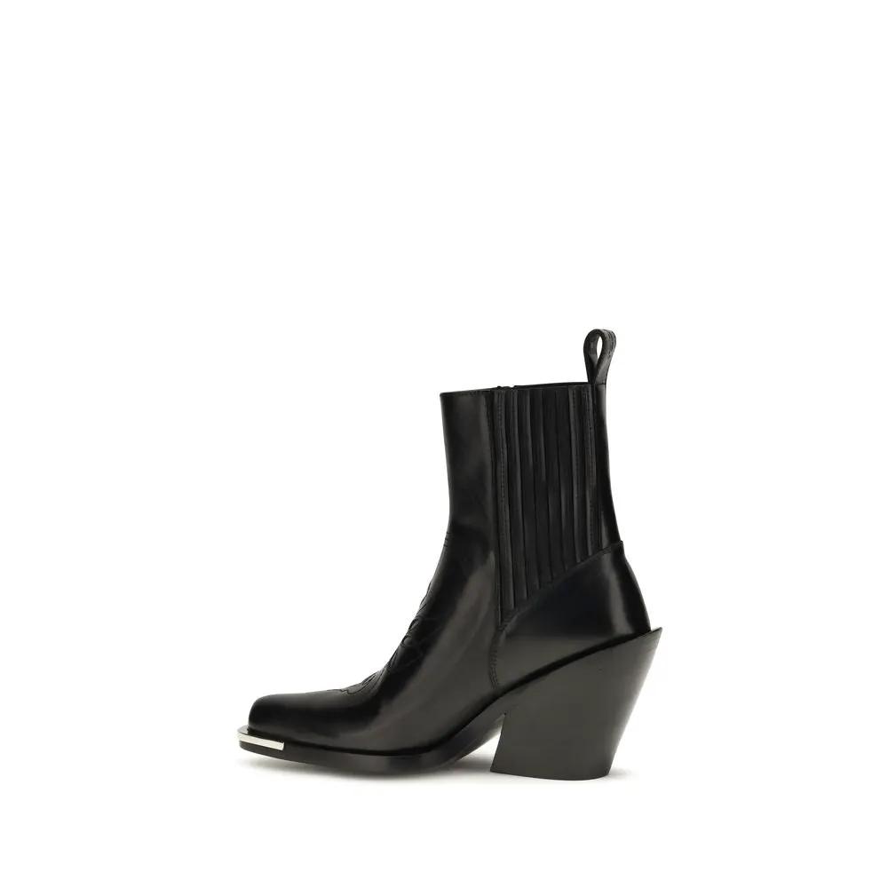 Rabanne Rabanne Black Calf Leather Bos Taurus Ankle Boots