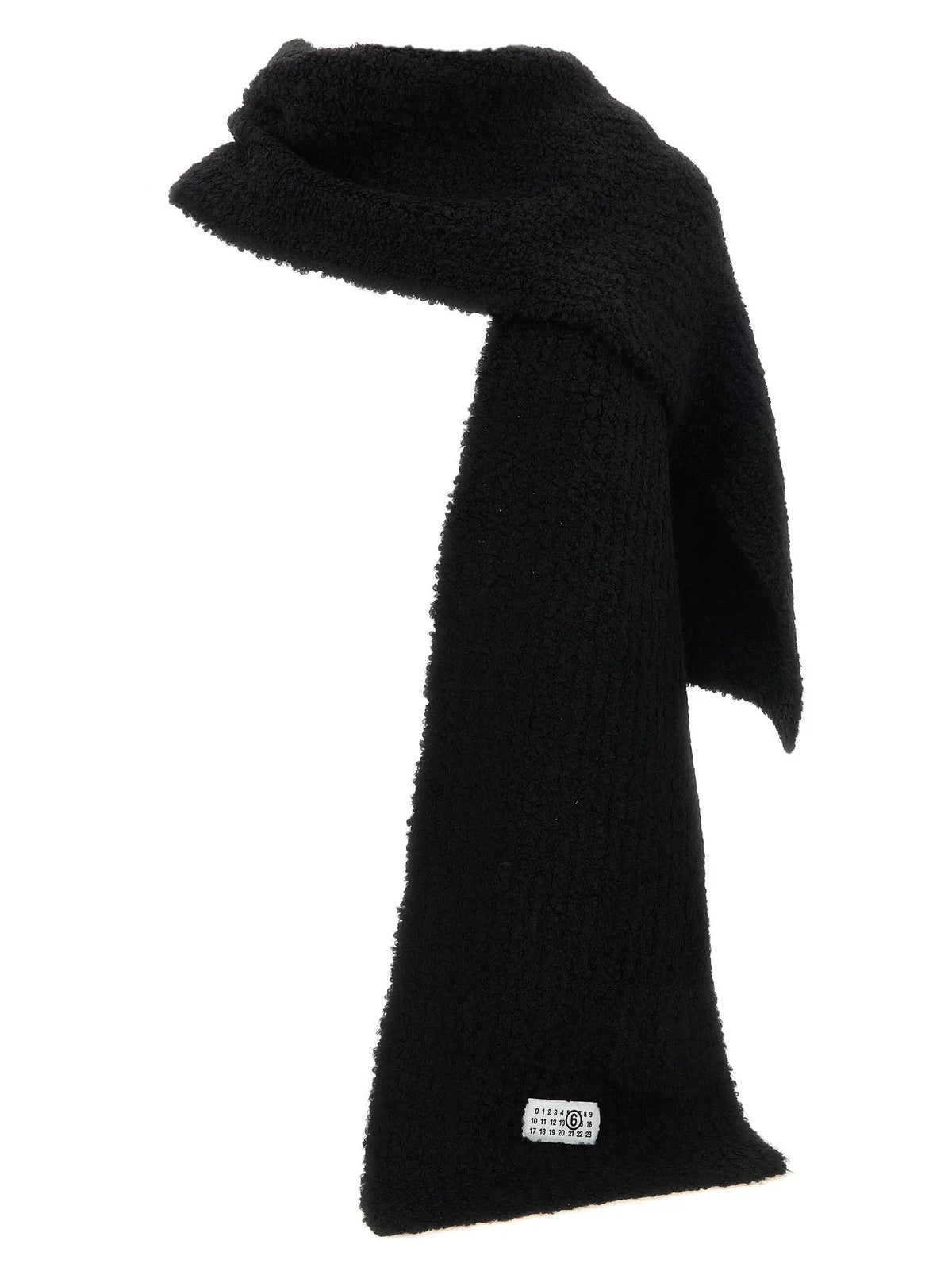MM6 Maison Margiela Black Marabou Scarf