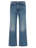 Jean droit en coton bleu Mother Denim