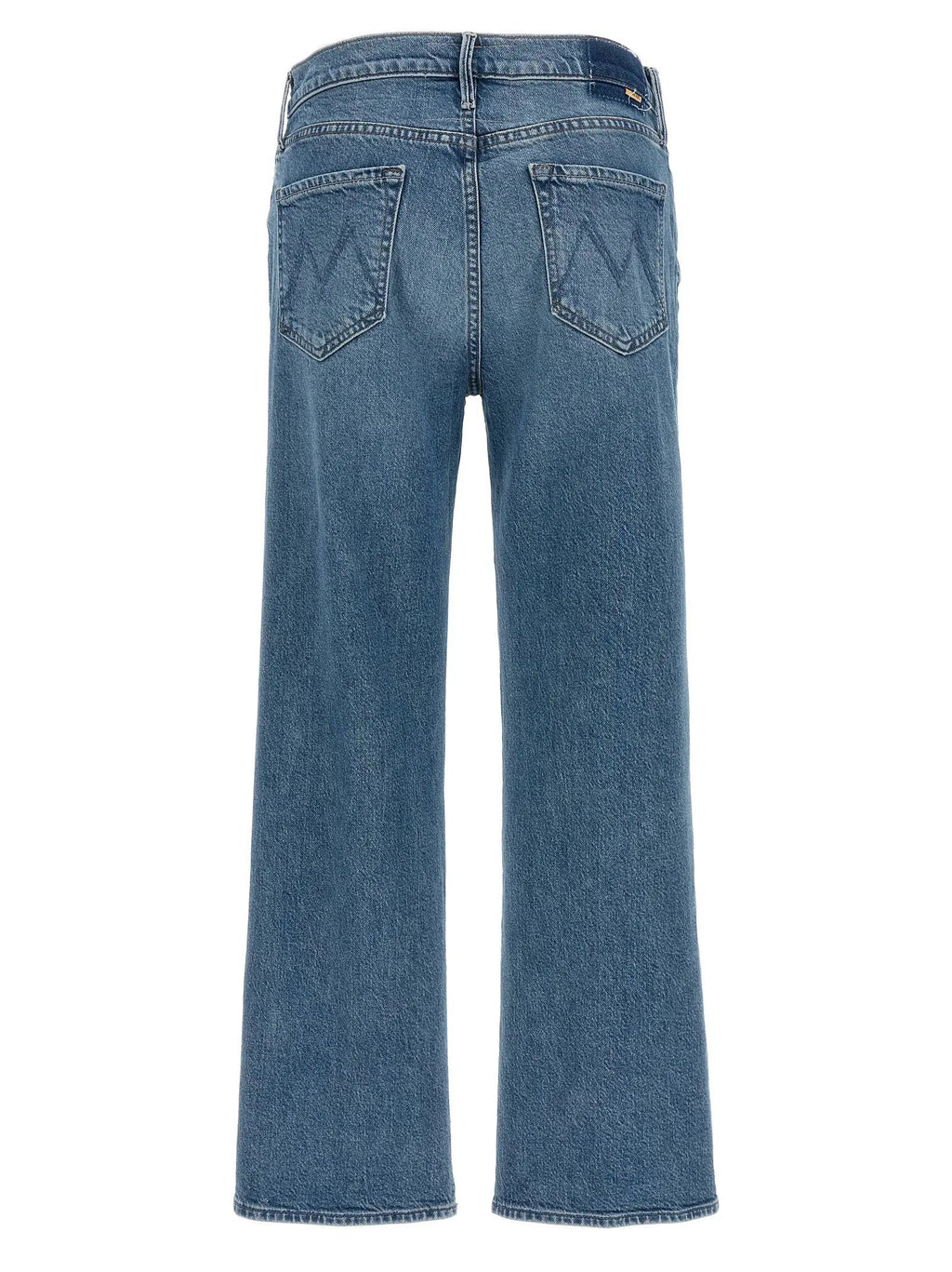 Jean droit en coton bleu Mother Denim