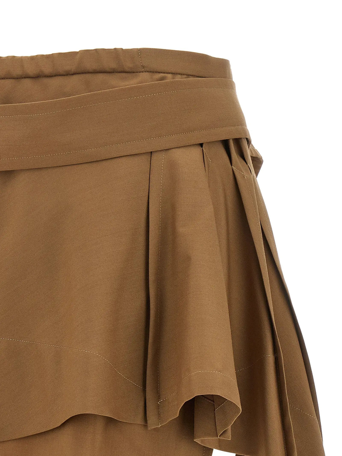 Jupe longue en laine vierge marron Vivienne Westwood