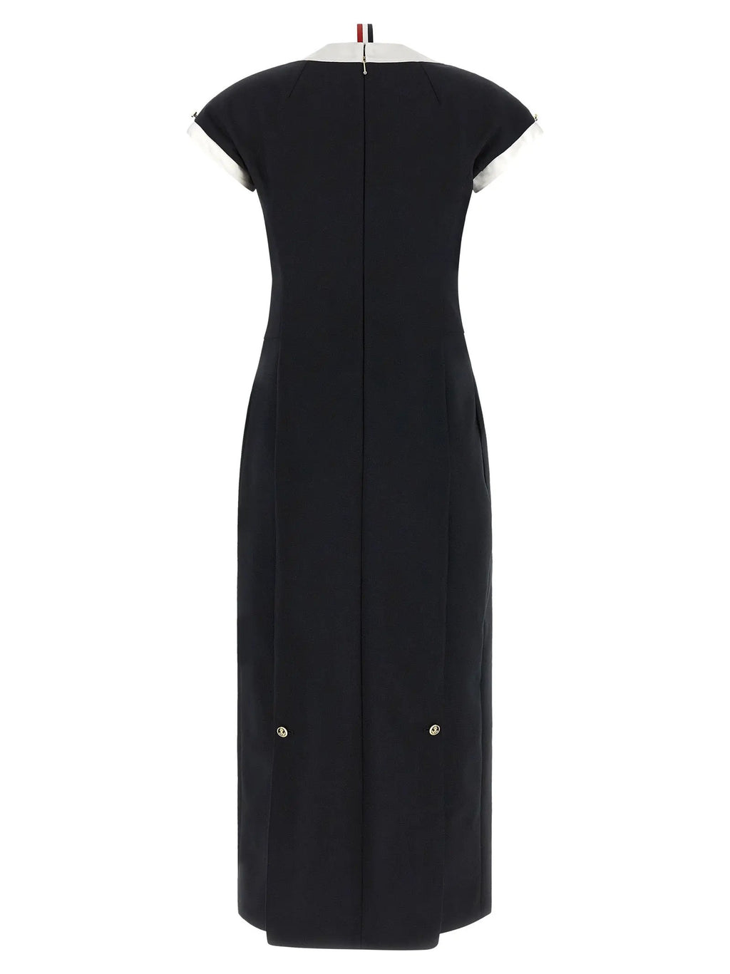 Thom Browne Blue Virgin Wool Midi Dress