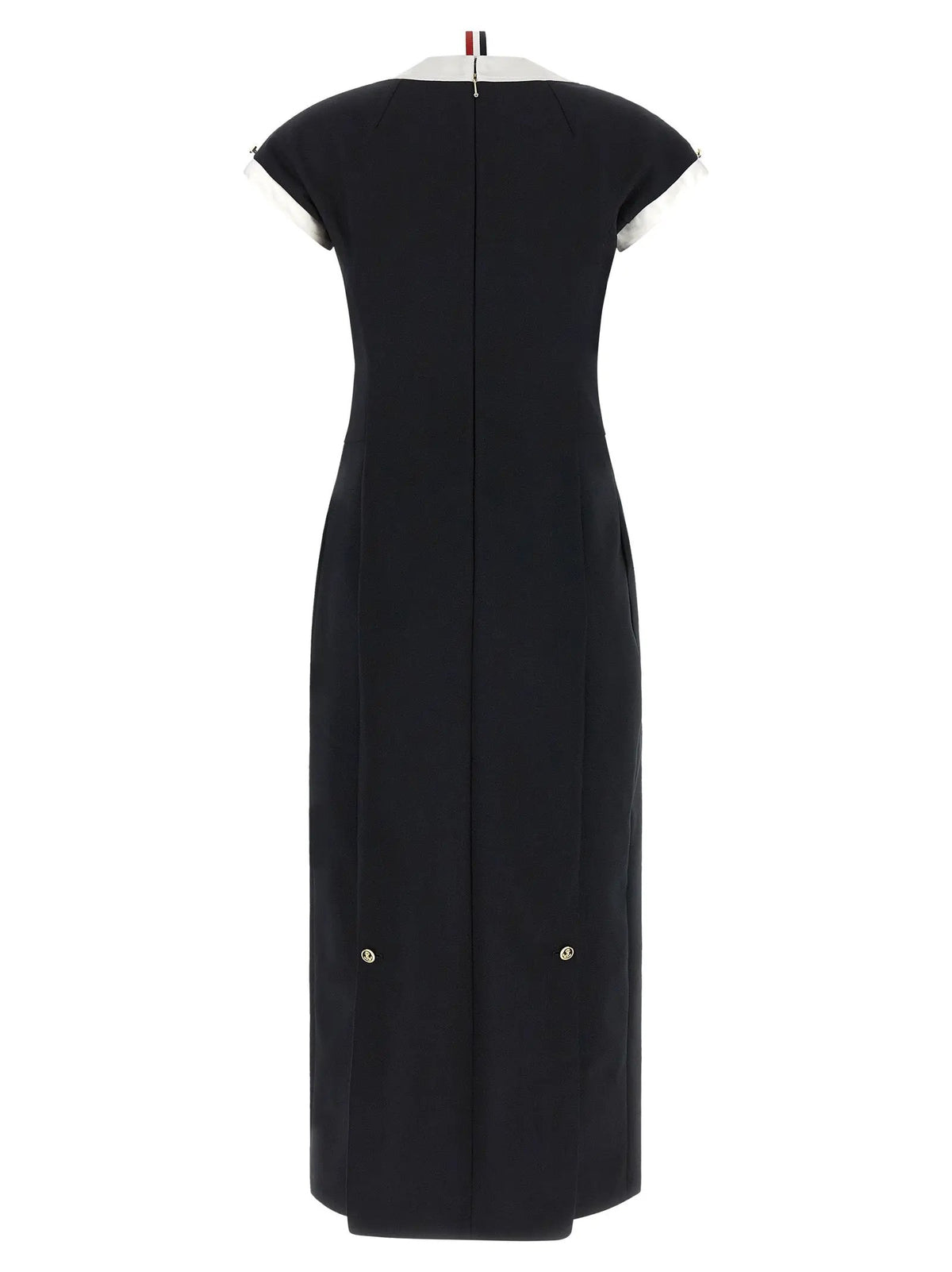 Thom Browne Blue Virgin Wool Midi Dress