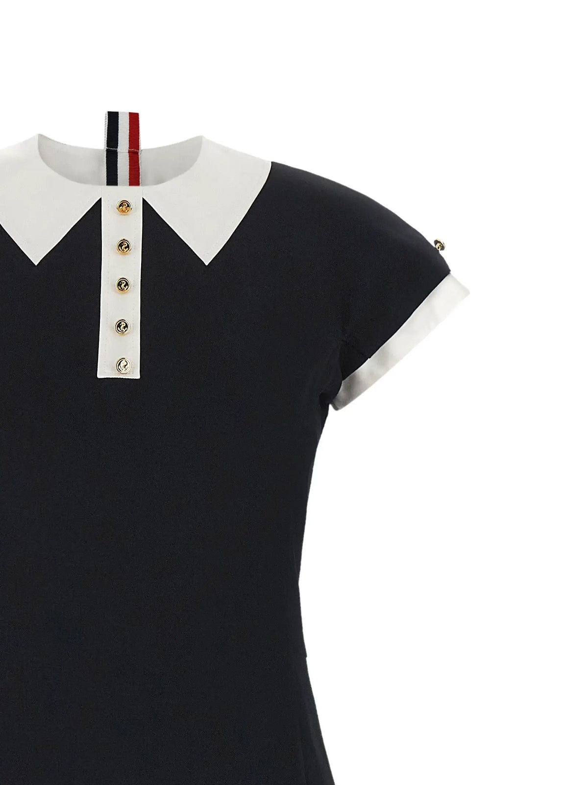 Thom Browne Blue Virgin Wool Midi Dress