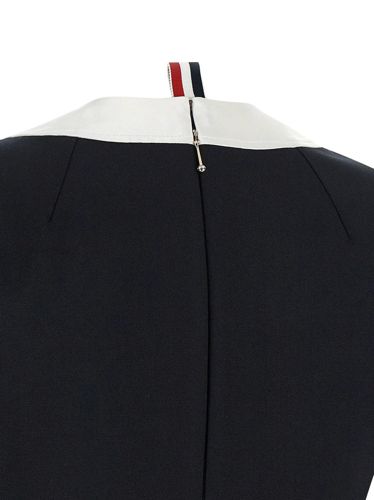 Thom Browne Blue Virgin Wool Midi Dress