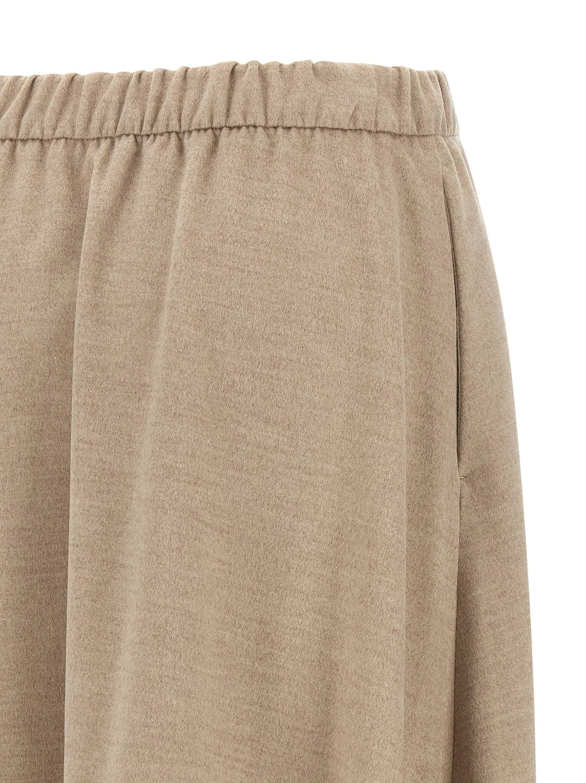 Jupe midi Herno en polyester beige