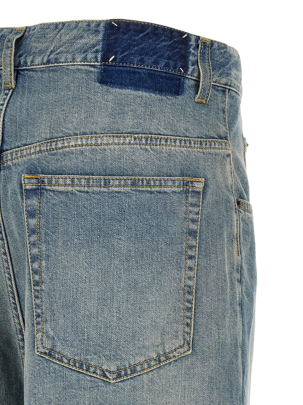 Jeans coupe droite en coton bleu Maison Margiela