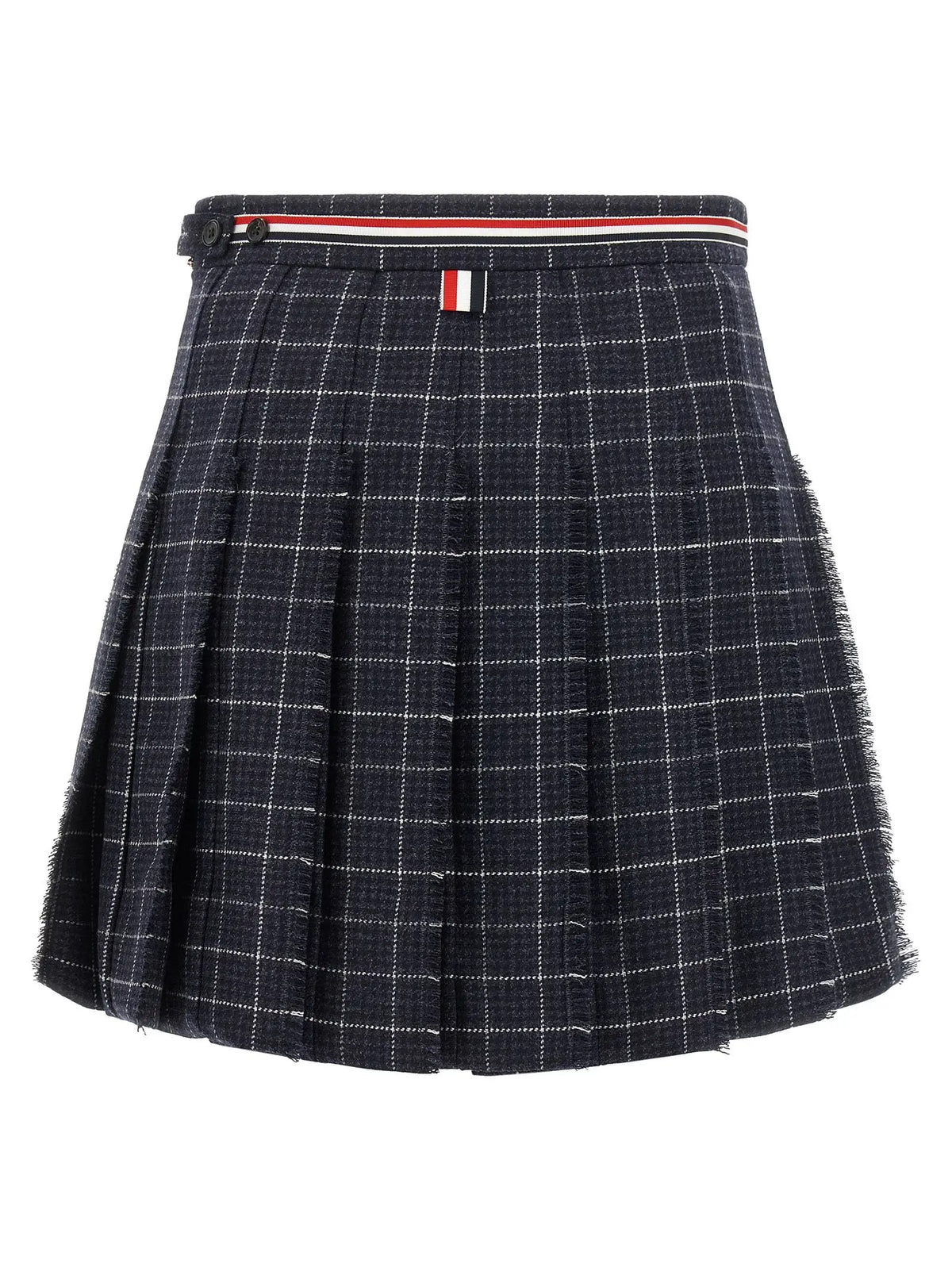 Jupe longue en laine bleue Thom Browne