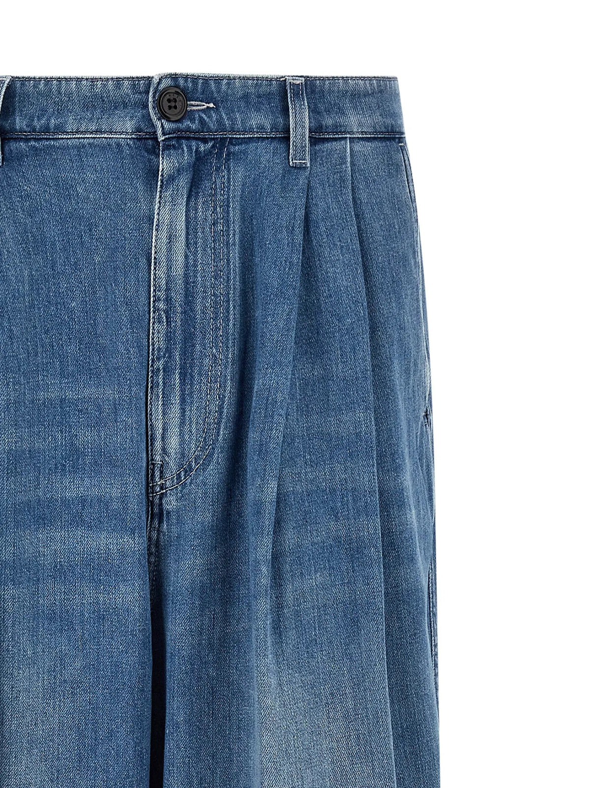 Marni Marni Blue Cotton High-Waisted Jean