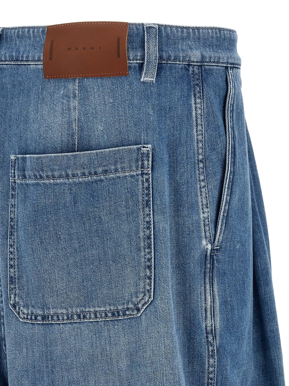 Marni Marni Blue Cotton High-Waisted Jean