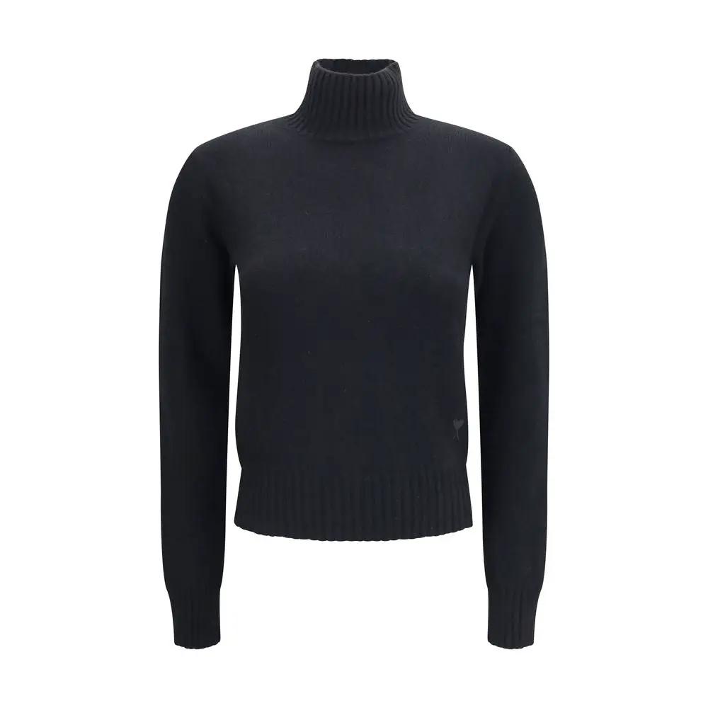 Ami Paris Ami Paris Black Cashmere Turtleneck