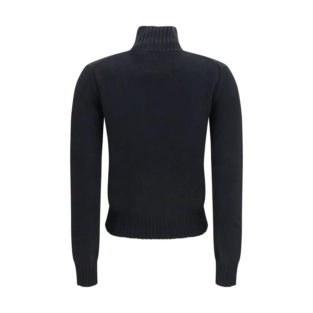 Ami Paris Ami Paris Black Cashmere Turtleneck