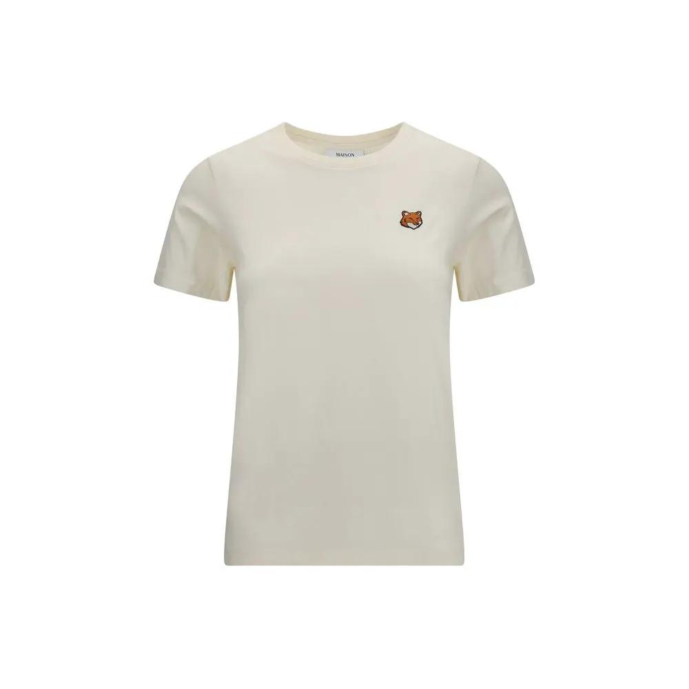 Maison Kitsuné Maison Kitsuné Beige Cotton T-Shirt