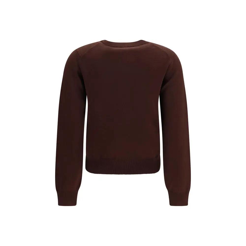 Maison Kitsuné Brown Wool Oves Aries Sweatshirt