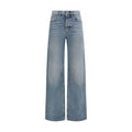 Saint Laurent Saint Laurent Blue Cotton High-Waisted Jean