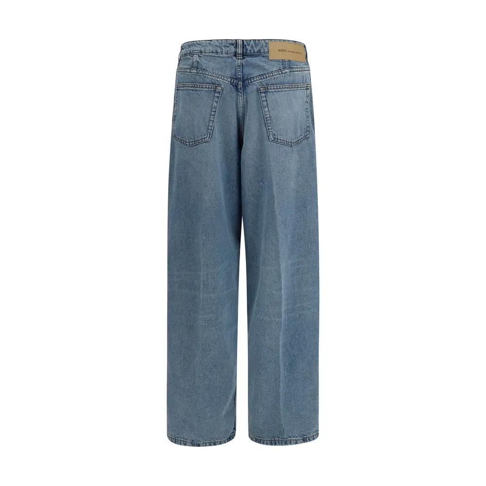 Ami Paris Blue Cotton Jeans Denim