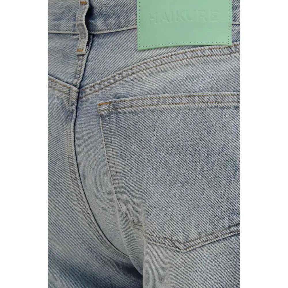 Haikure Blue Cotton Straight-Leg Jeans