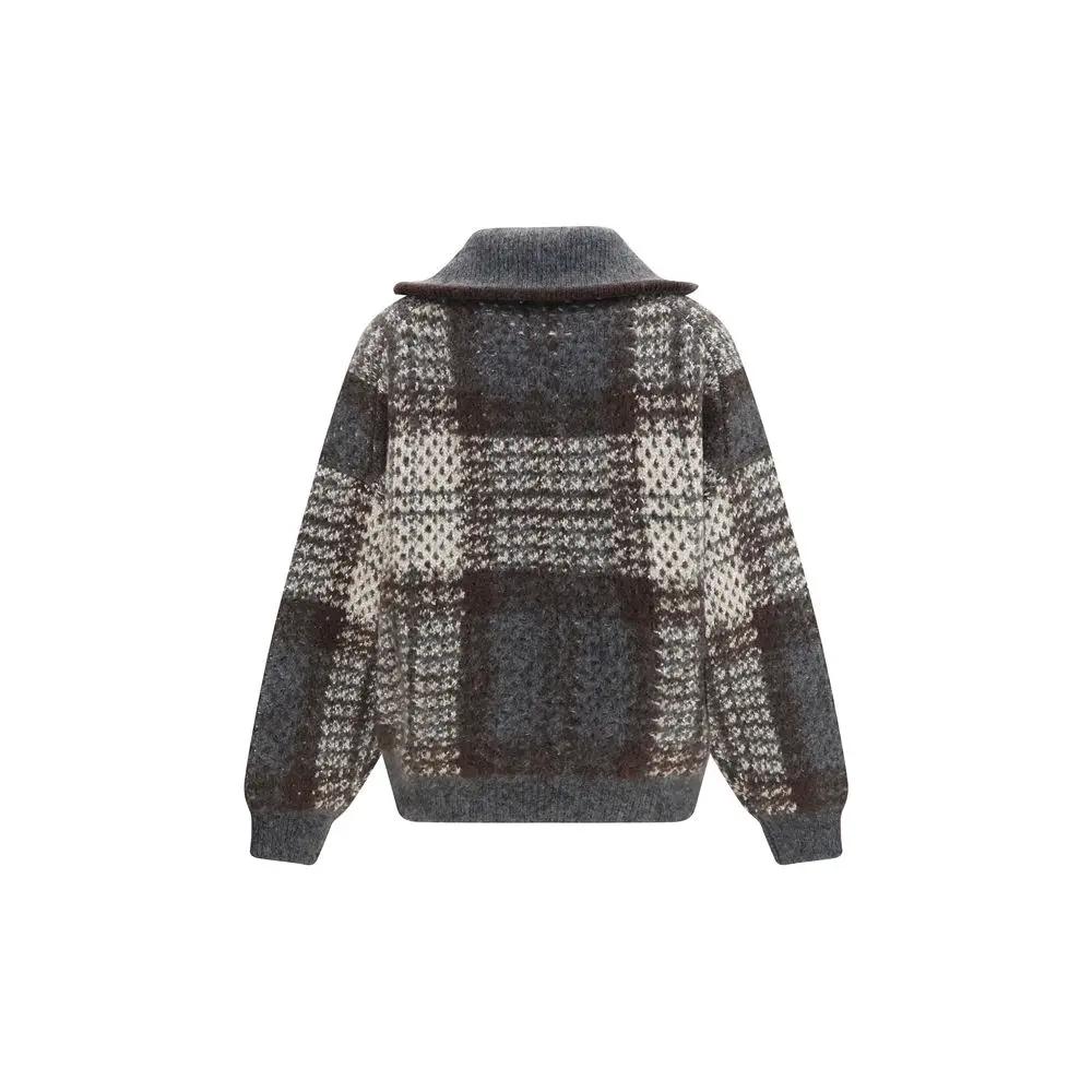 Brunello Cucinelli Gray Mohair Cardigan