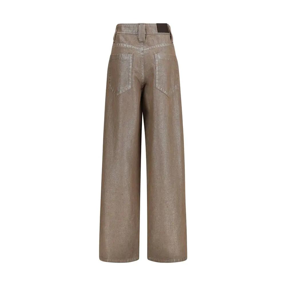 Brunello Cucinelli Beige Cotton Jeans Denim