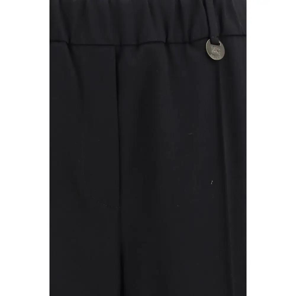 Burberry Burberry Black Wool Oves Aries Joggers (Workout Pants)