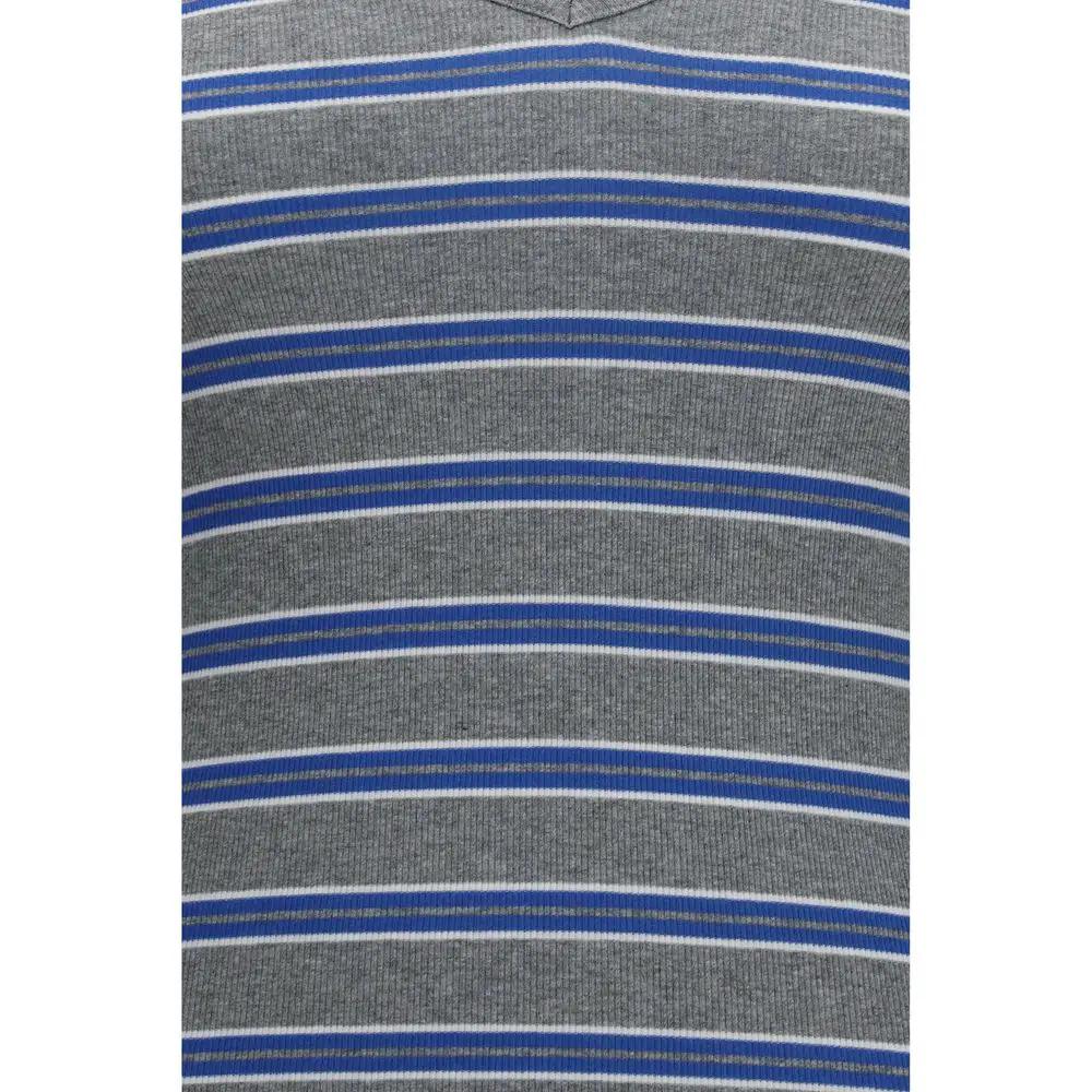 Ganni Gray Cotton Long Sleeve T-Shirt