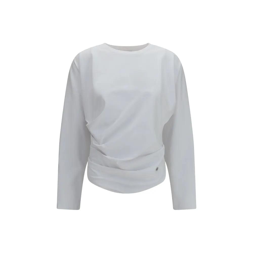 Ganni Ganni White Cotton Pattern Shirt