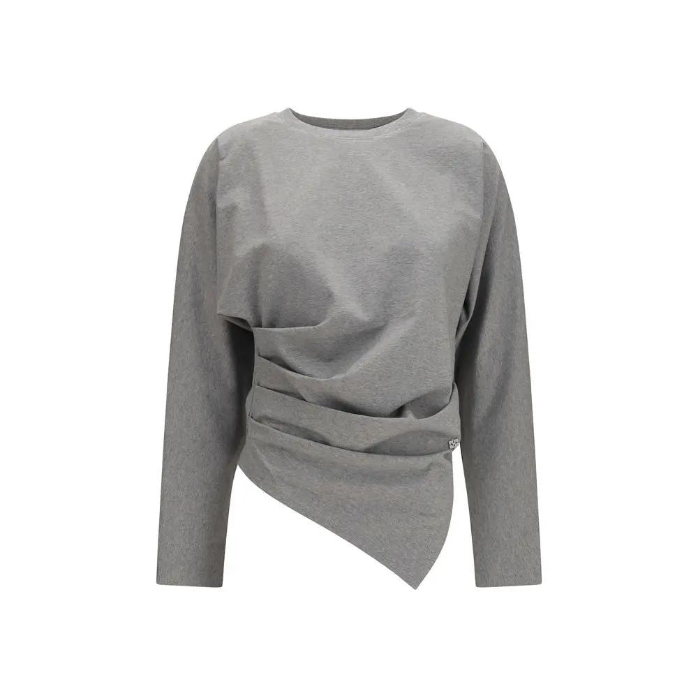 Ganni Gray Cotton Pattern Shirt
