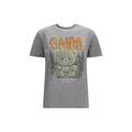 Ganni Gray Cotton T-Shirt