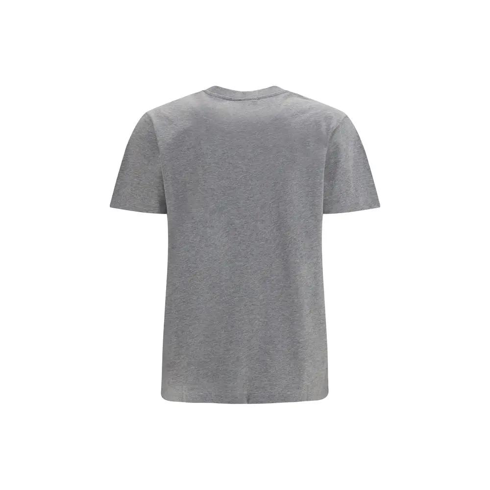 Ganni Gray Cotton T-Shirt