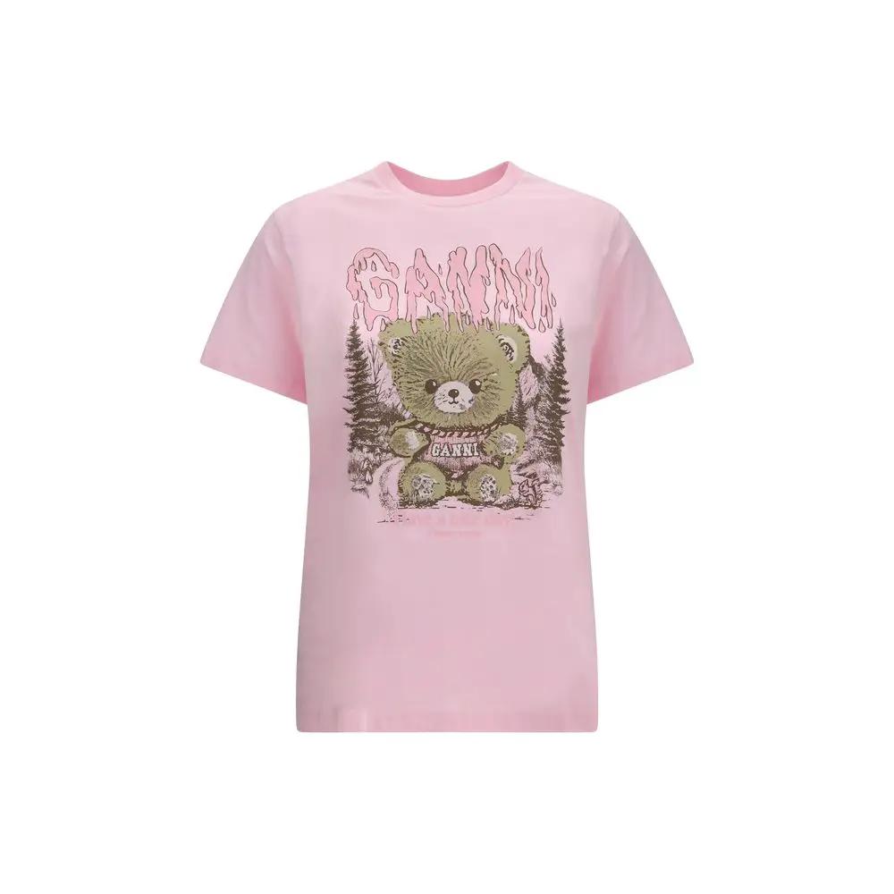 Ganni Ganni Multicolor Cotton T-Shirt