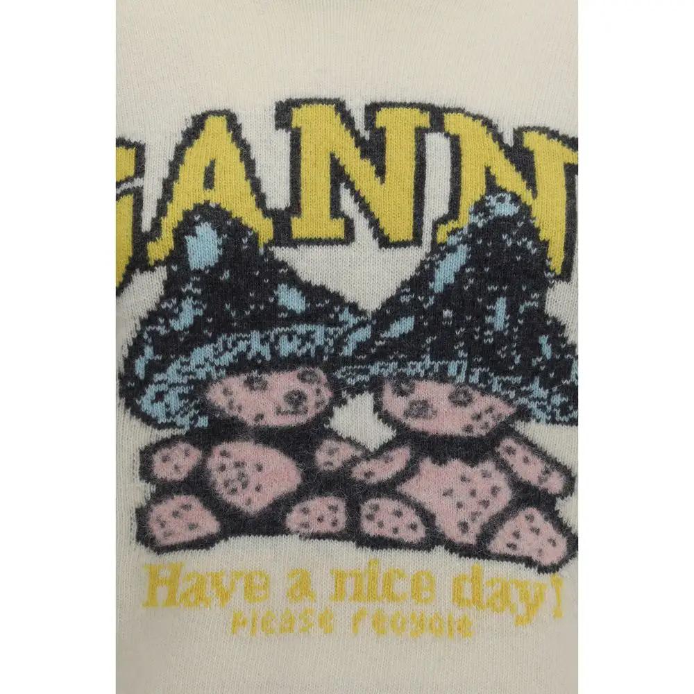Ganni Beige Wool Oves Aries Sweatshirt