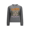 Ganni Gray Wool Oves Aries Sweatshirt