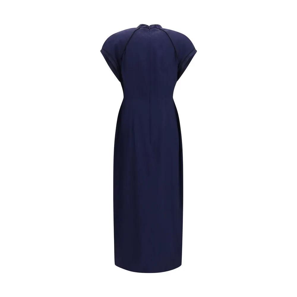 Alessandra Rich Blue Silk Casual Dress