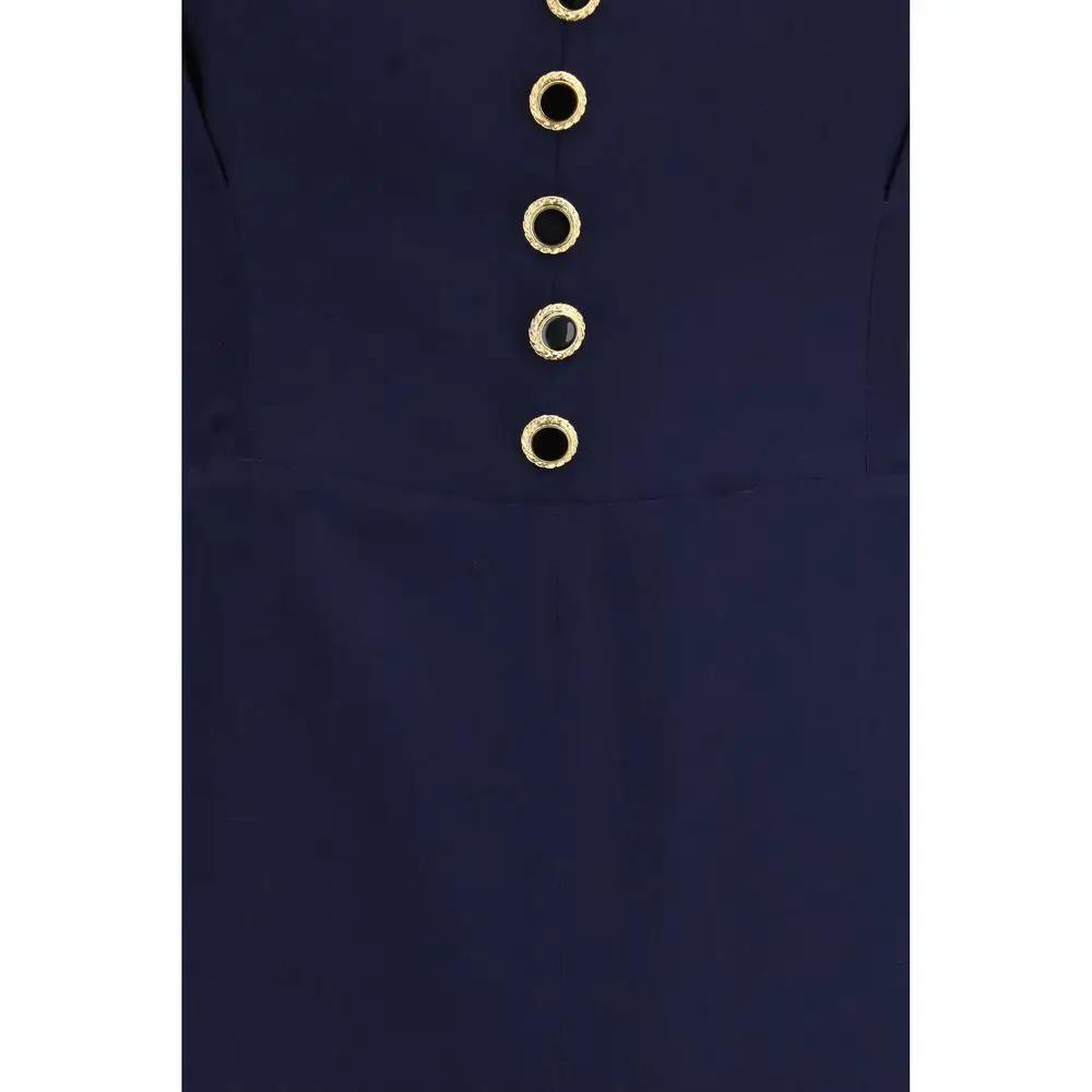 Alessandra Rich Blue Silk Casual Dress