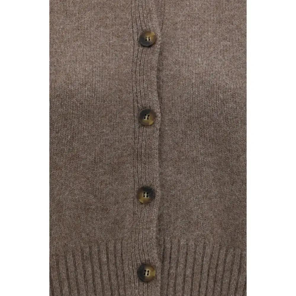 Loulou De Saison Brown Wool Oves Aries Cardigan