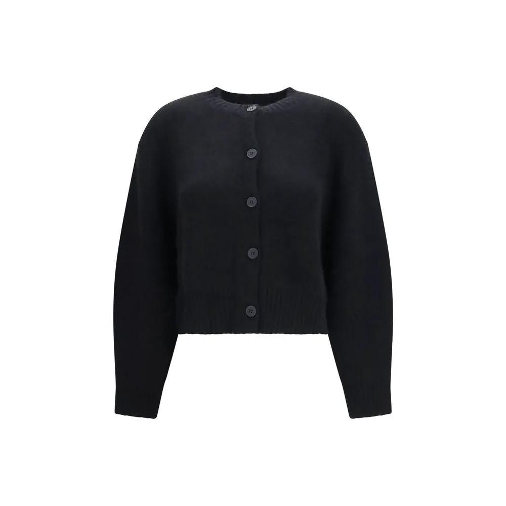 Loulou De Saison Loulou De Saison Black Wool Oves Aries Cardigan