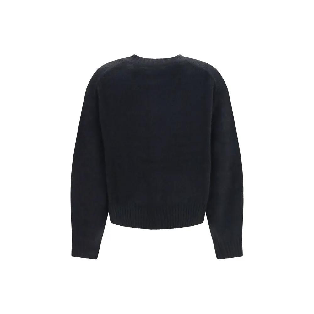 Loulou De Saison Loulou De Saison Black Wool Oves Aries Cardigan