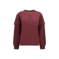 Ganni Ganni Bordeaux Cotton Sweatshirt
