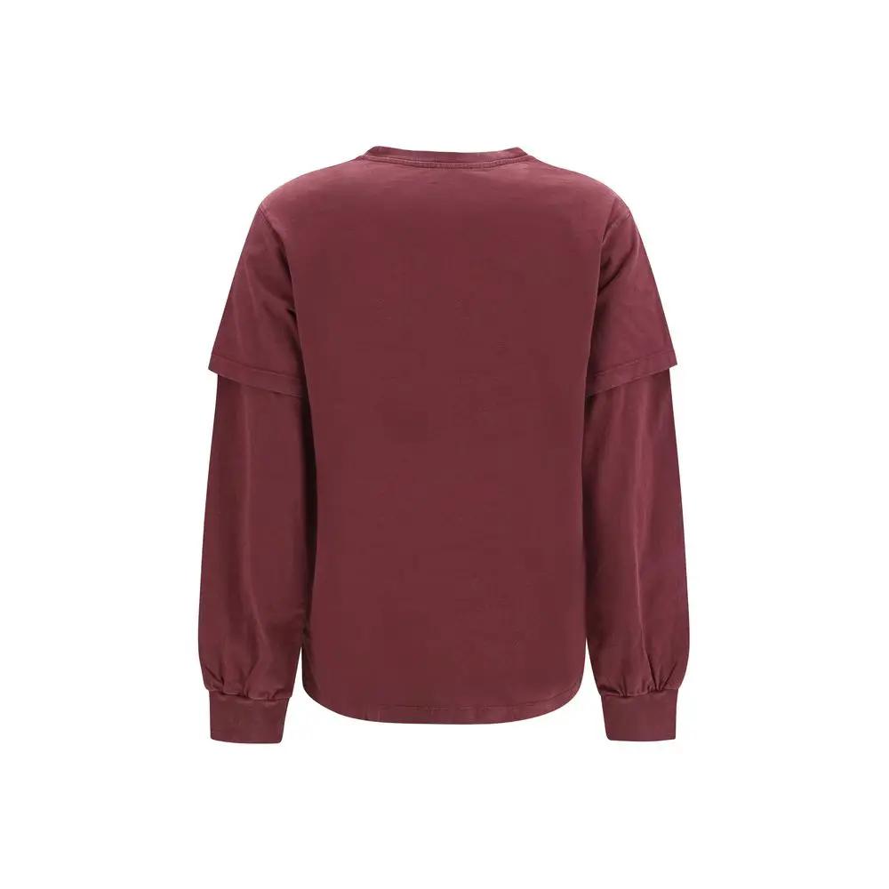 Ganni Ganni Bordeaux Cotton Sweatshirt