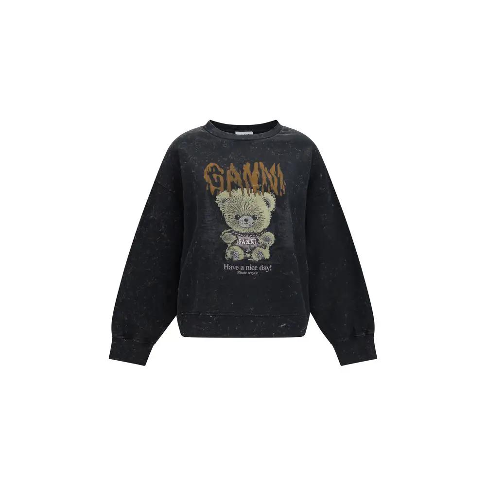 Ganni Gray Cotton Sweatshirt
