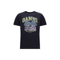 Ganni Gray Cotton T-Shirt