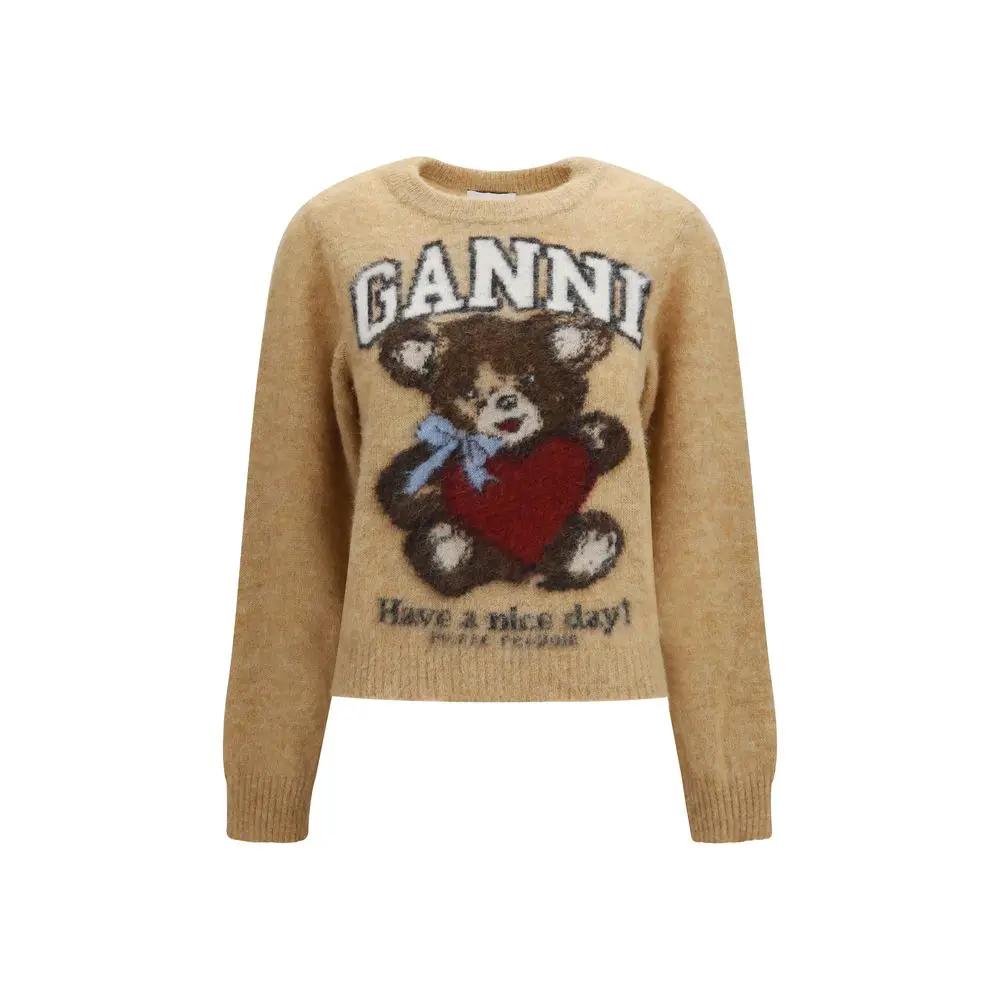 Ganni Ganni Beige Polyamide Sweatshirt