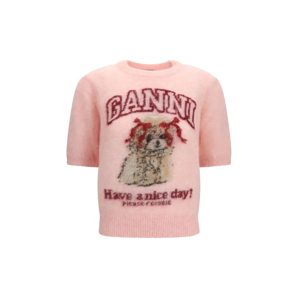 Ganni Ganni Multicolor Alpaca Vicugna Pacos T-Shirt