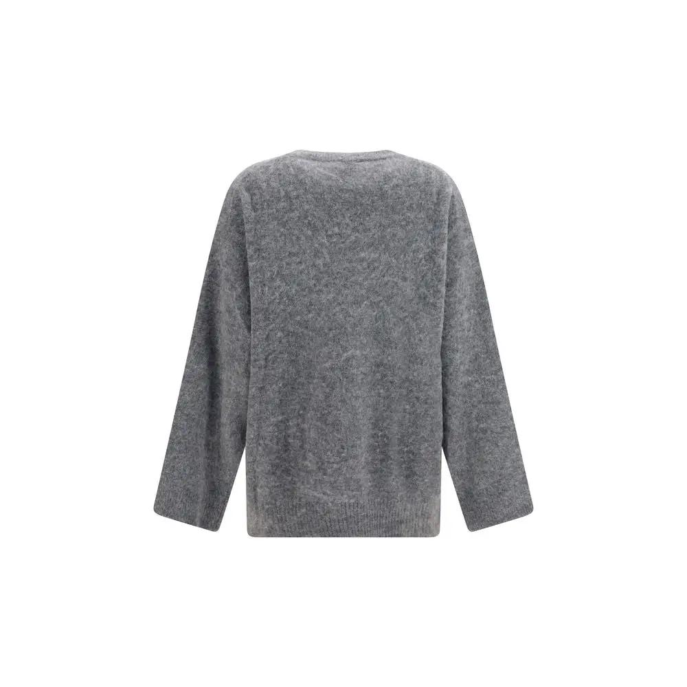 Ganni Ganni Gray Alpaca Vicugna Pacos Sweatshirt