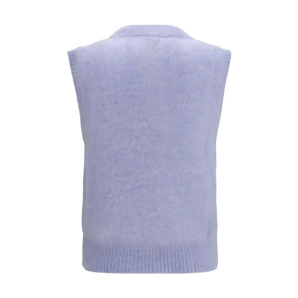 Ganni Blue Alpaca Vicugna Pacos Sweatshirt