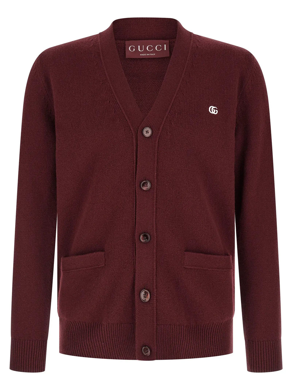 Gucci Bordeaux Cashmere Cardigan