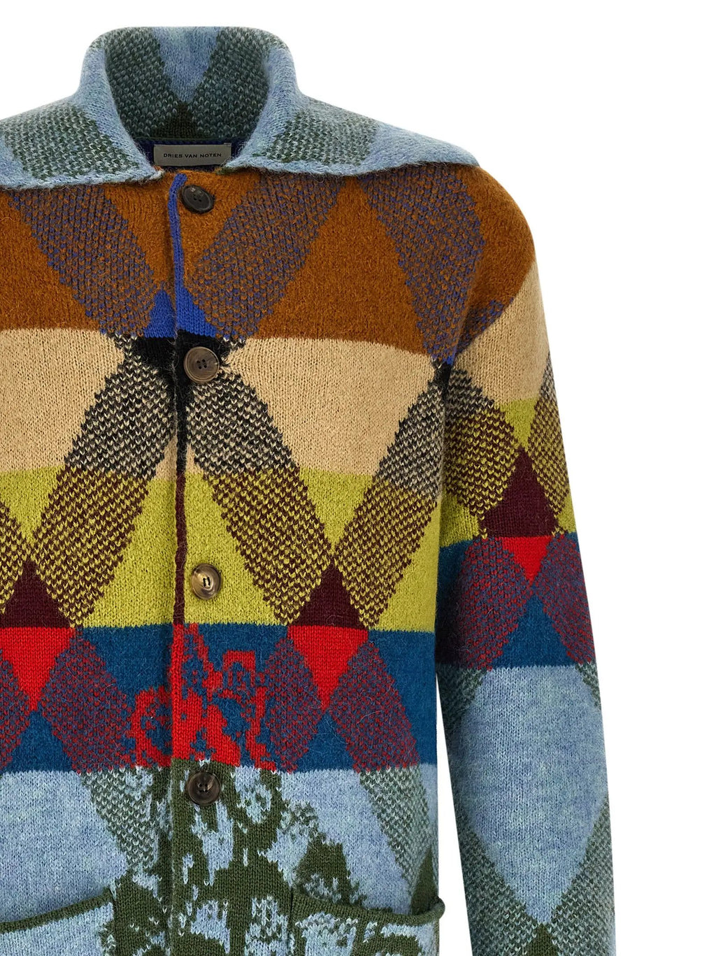 Gilet en laine multicolore Dries Van Noten