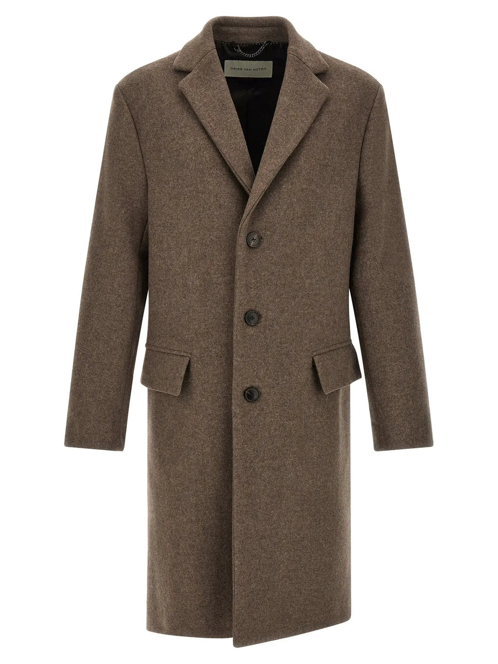 Dries Van Noten Brown Wool Coat